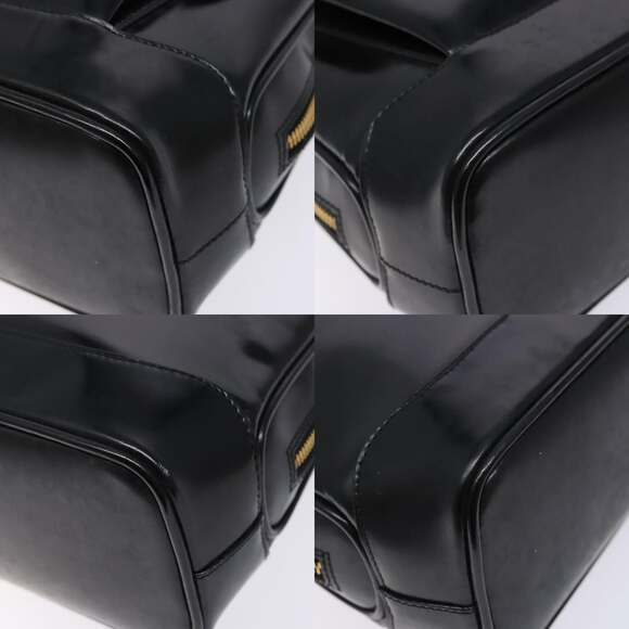 GUCCI Shoulder Bag Enamel Black Gold 001 1075 1650 0 - Picture 10 of 13